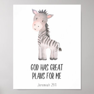 Poster Bíblia Infantil Verso Enfermeiro Safari Animal