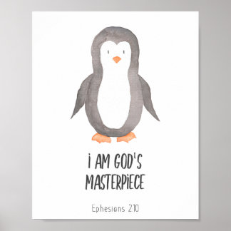 Poster Bíblia Infantil Verso Eu Sou Capuz