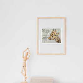 Poster Bíblia Psalm 139 Giraffe