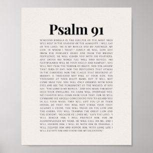 Poster Bíblia Psalm 91 NKJV Verse