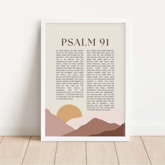 Poster Bíblia Psalm 91 NKJV Verse (Criador carregado)
