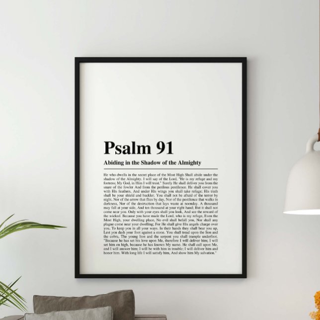Poster Bíblia Psalm 91 NKJV Verse (Criador carregado)