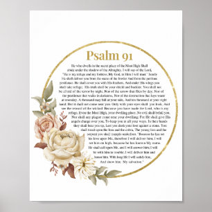 Poster Bíblia Psalm 91 NKJV Verse
