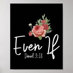 Poster Bíblia Versa Mesmo Se A Flor Do Rosa Daniel 3:18