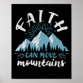 Poster Bíblia Verse Fé Pode Mover Montanhas Deus