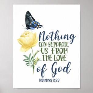 Poster Bíblia Verse Nada Pode Nos Separar Do Amor