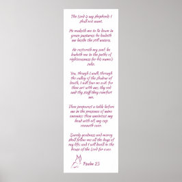 Poster Bíblia Verse Psalm 23 O Senhor é Meu Pastor