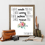 Poster Bíblia Verse Wall Art, Isaiah 46:4, eu te fiz<br><div class="desc">Bíblia Verse Wall Art,  Isaiah 46:4,  Eu fiz para você,  poster de Escritura,  Impressão de Escrituras,  Arte de Parede de Tipografia,  Impressão de Bíblia Verso</div>