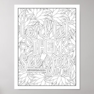 Poster Bíblia Verso/Coloração Cristã de Adultos