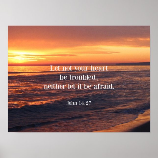 Poster Bíblia verso, John 14 27 (Frente)