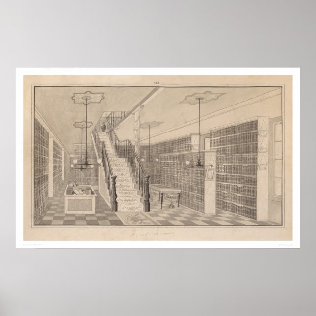 Póster Biblioteca Bancroft na Rua Valencia, 1538 (1420) (Frente)