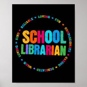 Poster Biblioteca Colorida do Tee Rainbow Colorful