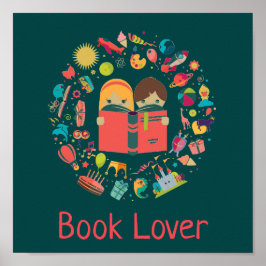Poster Biblioteca da sala de aula do Book Lover