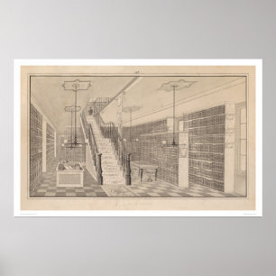 Póster Biblioteca de Bancroft na rua 1538 de Valência