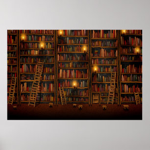 Póster Biblioteca de Google