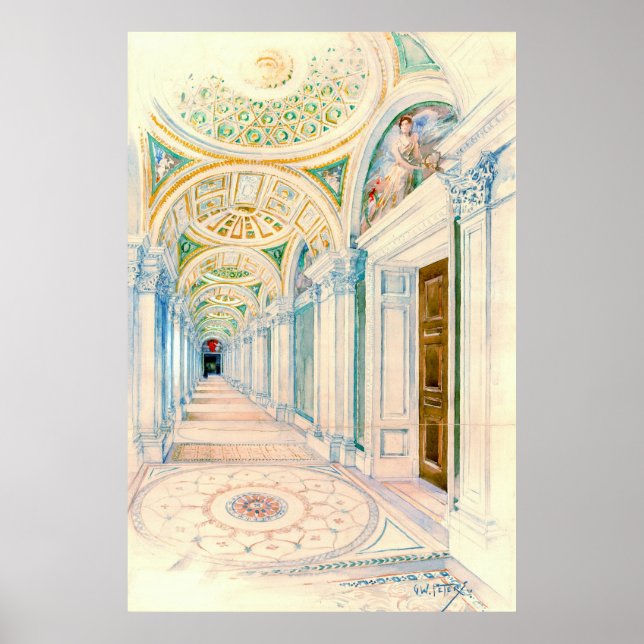 Poster Biblioteca do Congresso Washington DC 1897 (Frente)