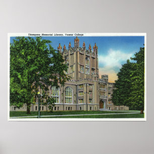 Poster Biblioteca memorável de Thompson, faculdade de