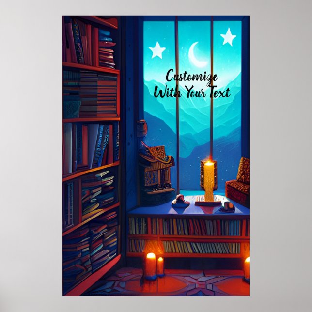 Poster Biblioteca Night Sky (Frente)