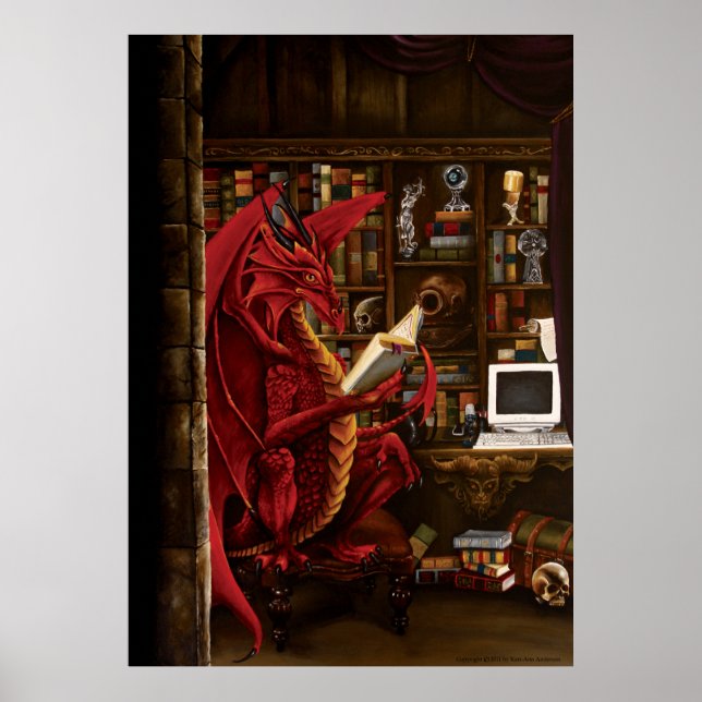 Poster Biblioteca Podcast Dragon (Frente)