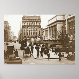 Póster Biblioteca pública 1908 da Quinta Avenida & da