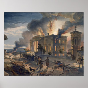 Poster Biblioteca Pública e Templo dos Ventos, placa de