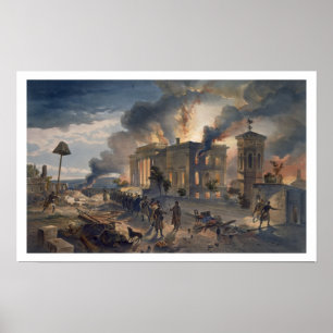 Póster Biblioteca Pública e Templo dos Ventos, placa de