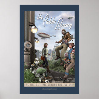Póster Biblioteca pública - Painel direito (20x30")