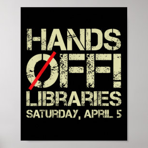 Poster Bibliotecas de protesto Sábado 5 de abril Homens W
