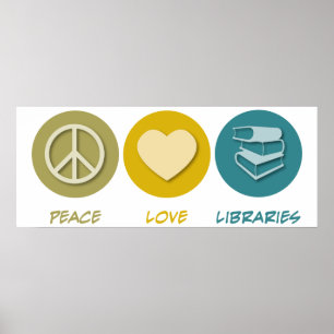Póster Bibliotecas do amor da paz