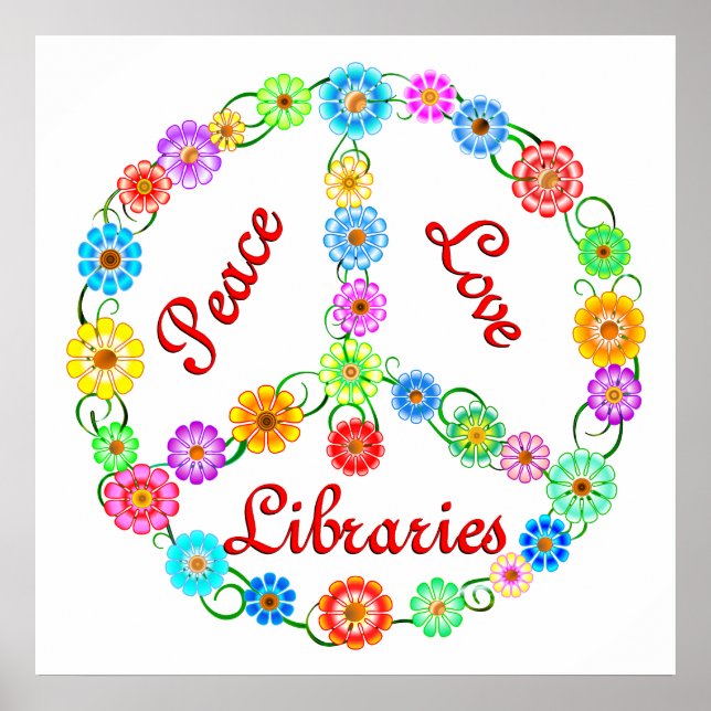 Poster Bibliotecas do Amor pela Paz (Frente)