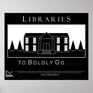 Póster Bibliotecas, para ir corajosamente