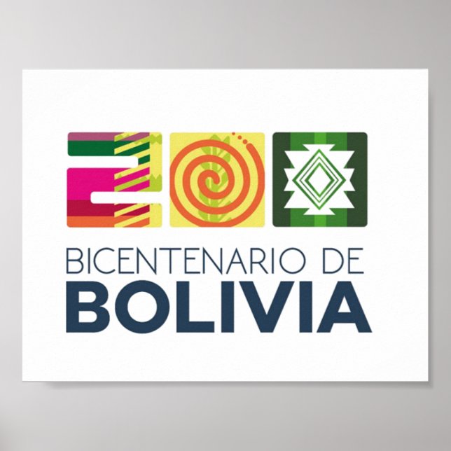 Poster bicentenário da Bolívia (Frente)