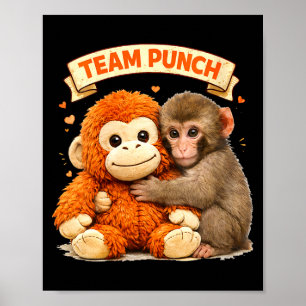 Poster Bichas fofas de macaco femininas panchi kun japão