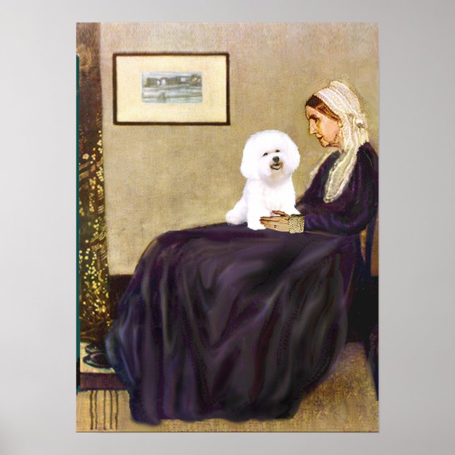 Póster Bichon Frise 1 - A Mãe de Whistler (Frente)