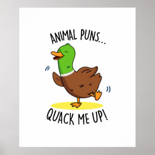 Poster Bichos De Animais Me Enche De Pato Engraçado PUn