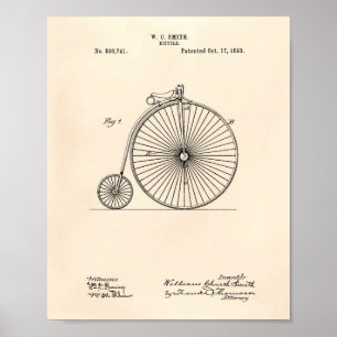 Poster Bicicleta 1893, Anterior Arte Patente