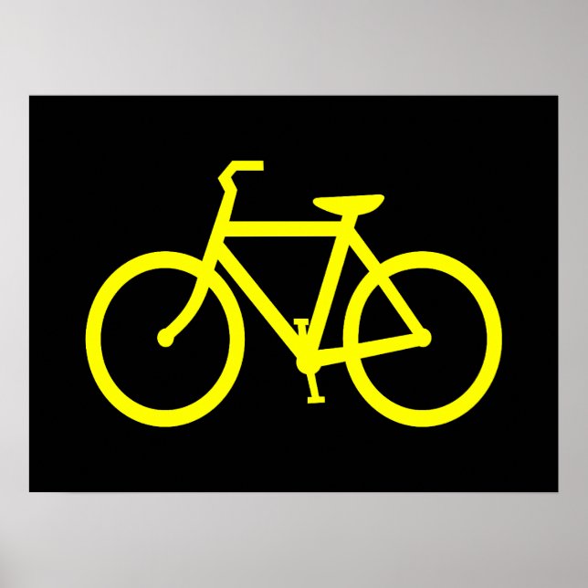 Póster Bicicleta Amarela (Frente)