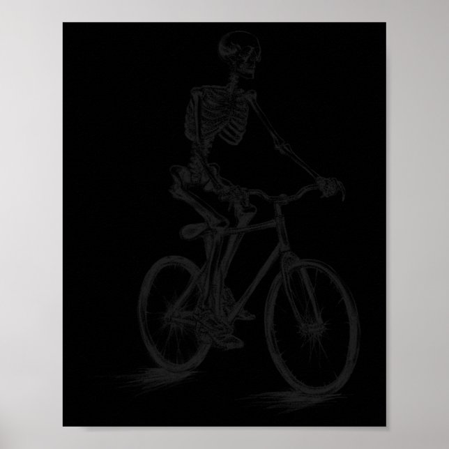Poster Bicicleta Andando Escarnecendo Halloween Biker (Frente)