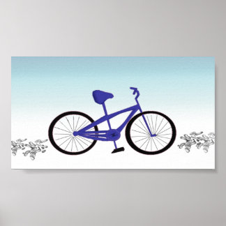 Póster Bicicleta Azul