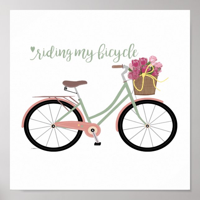 Póster Bicicleta Beach Cruiser (Frente)