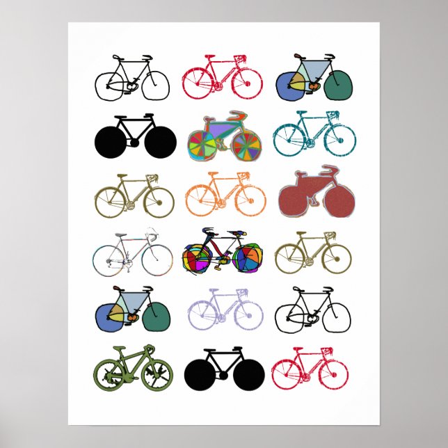 Póster bicicleta - bicicleta + bicicleta (Frente)