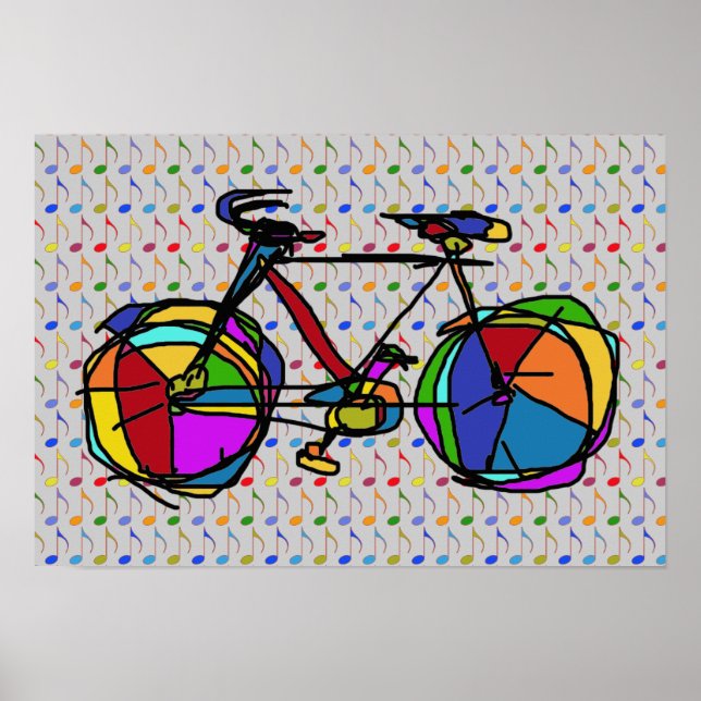 Póster bicicleta, bicicleta, ciclismo (Frente)