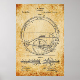 Póster Bicicleta Blueprint