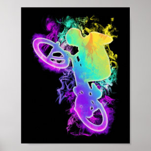 Poster Bicicleta BMX Colorida Bicicletas Meninas