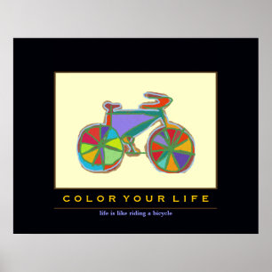 Póster bicicleta colorida BIKE ART