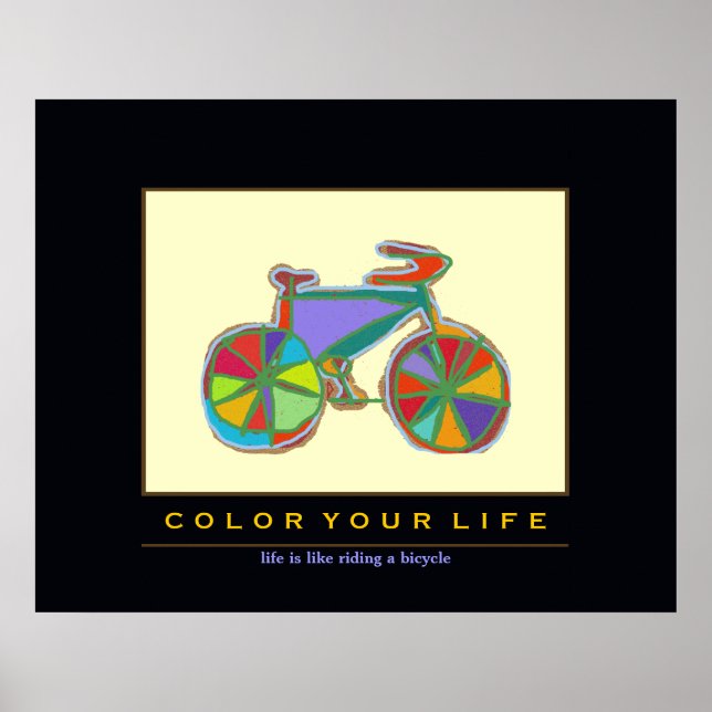 Póster bicicleta colorida BIKE ART (Frente)