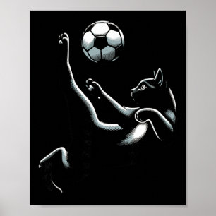 Poster Bicicleta da Gata Preta - Fãs de Futebol Mulheres 