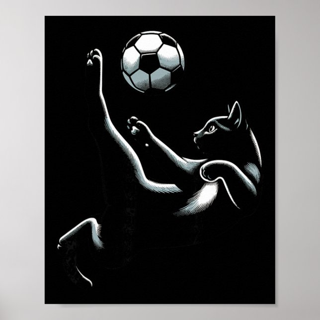 Poster Bicicleta da Gata Preta - Fãs de Futebol Mulheres  (Frente)