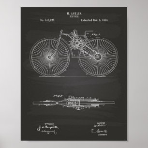 Póster Bicicleta de Arte Patente 1893