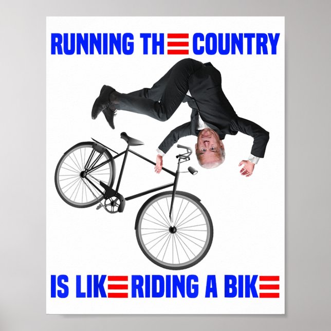 Poster Bicicleta de Biden Correndo o país é como se livre (Frente)